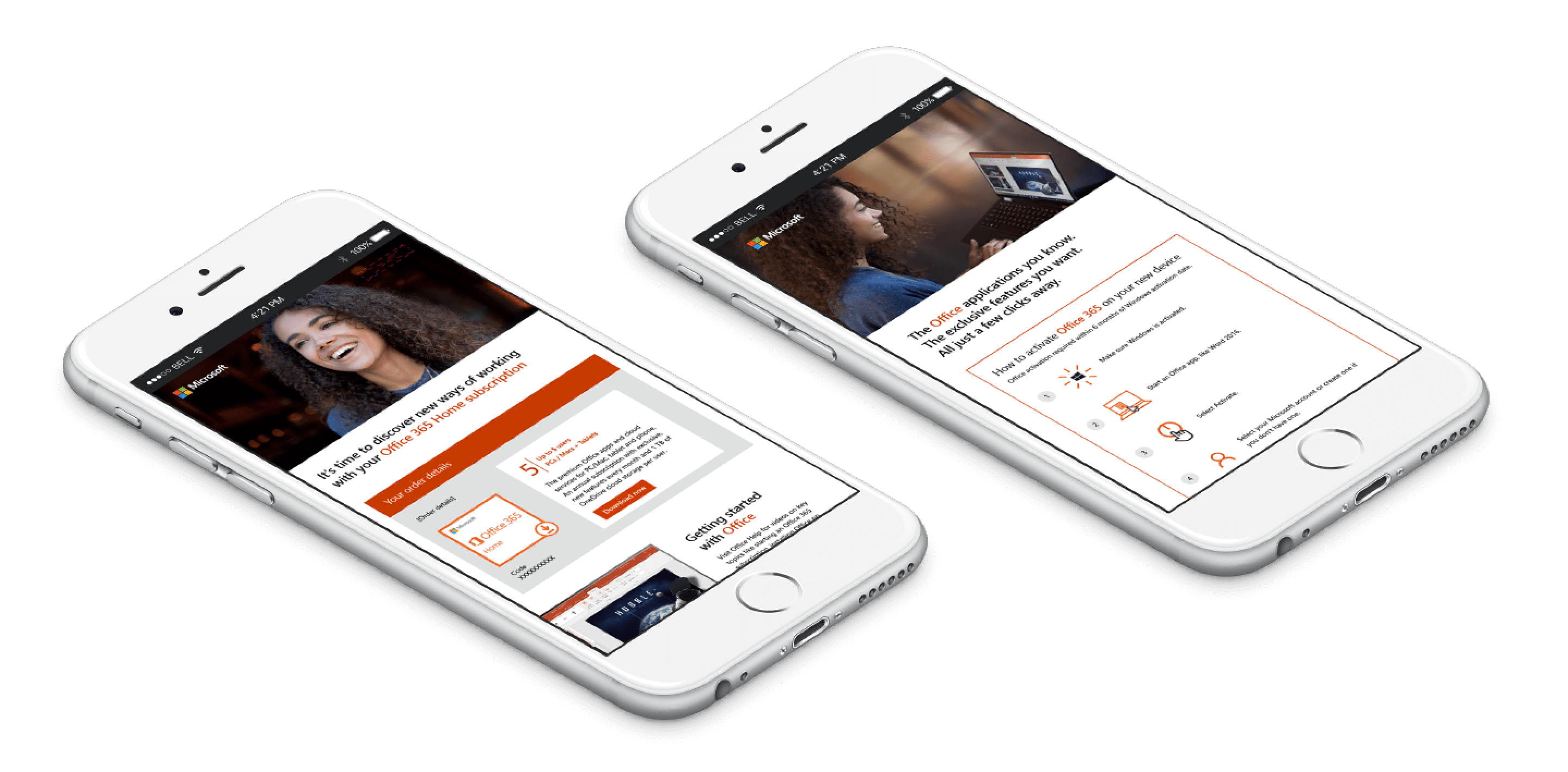 Office 365 product detail page on mobile