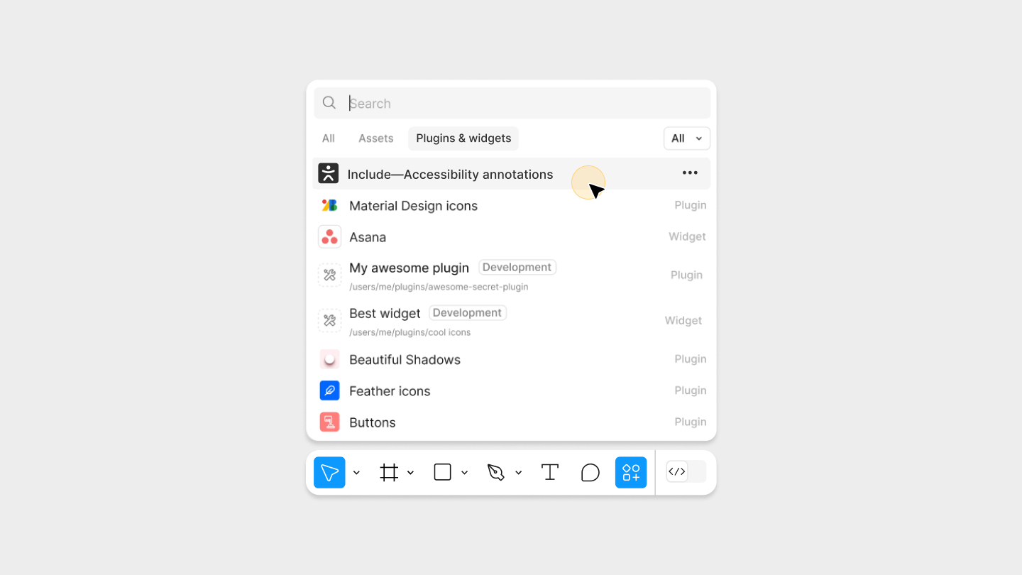 Accessing Include from the Figma plugin menu