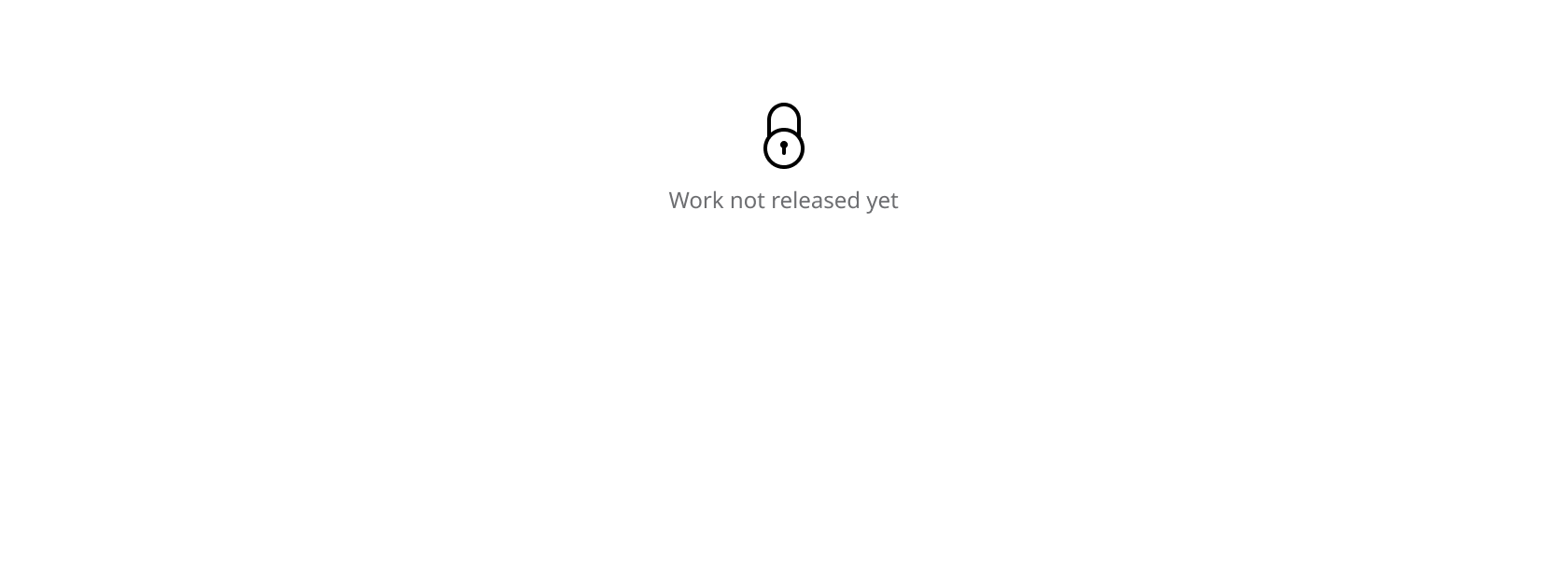 Work not released yet